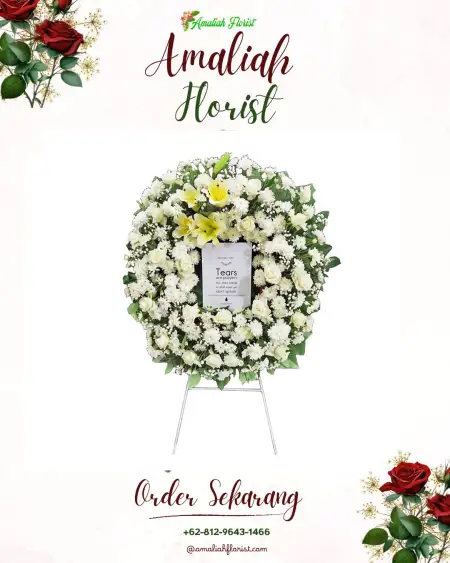 Krans Bunga Duka Komering Putih
